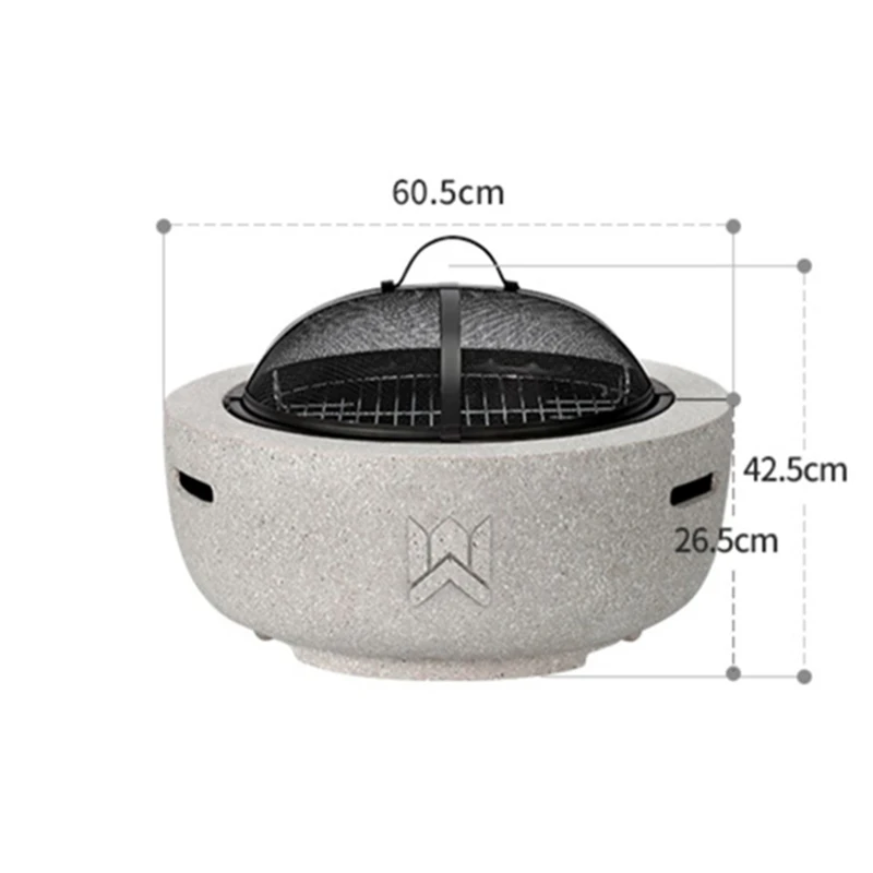 Modern Iron  Fire Pit for Outdoor Heaters Brazier Creative Leisure Outdoor Courtyard Multifunction Barbecue Charcoal Brazier