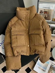 Baseball cotton-padded jacket Women's 2022 winter new  thick cotton-padded jacket short down cotton-padded jacket