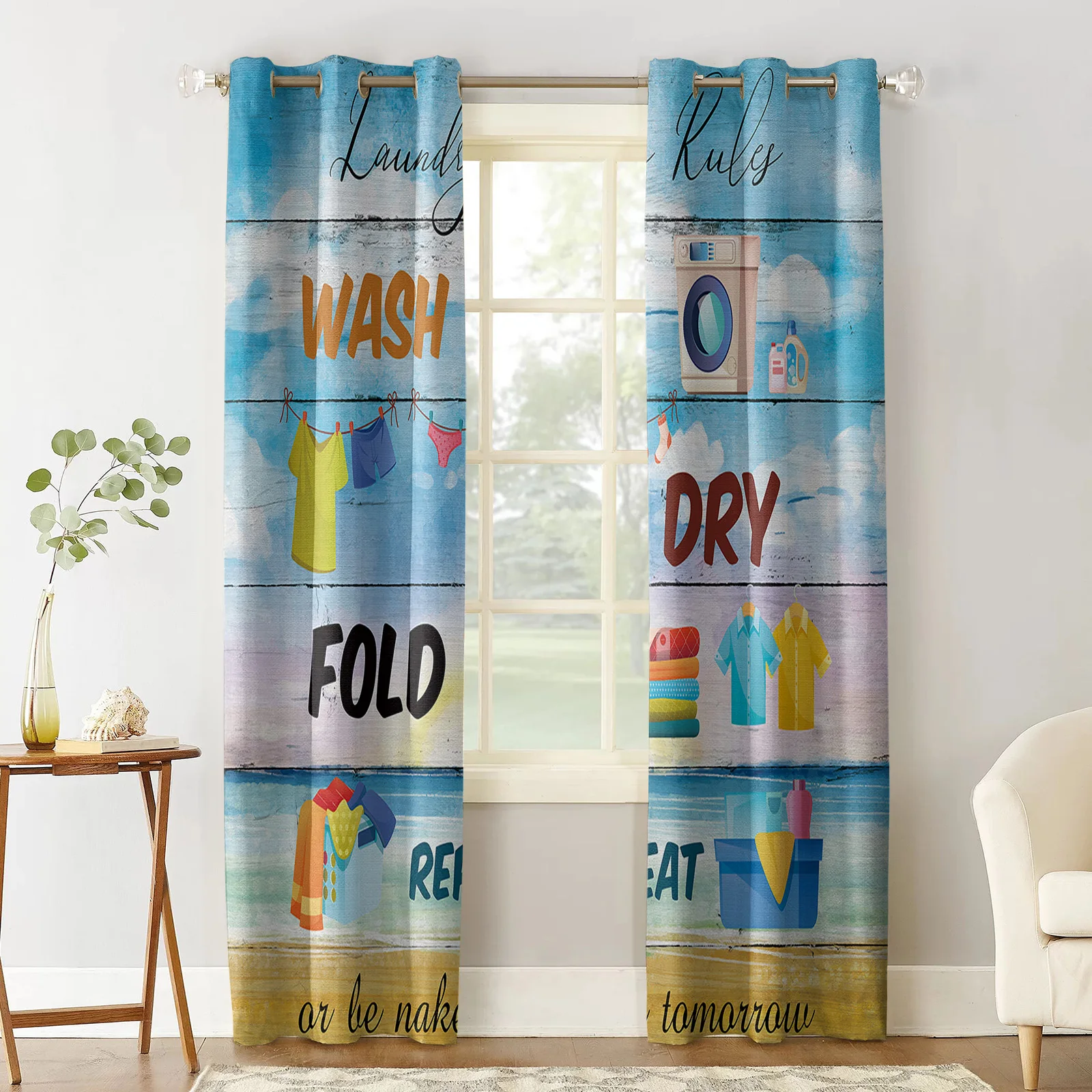 Laundry Room Sea Beach Laundry Rules Curtains For Bedroom Curtains For Living Room Curtains For Living Room Luxury European