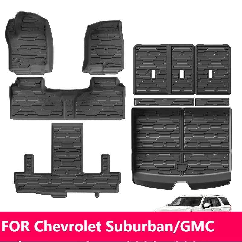 

Для Chevrolet Suburban/GMC Yukon XL 7-местные коврики 2021-2024 TPE 3D