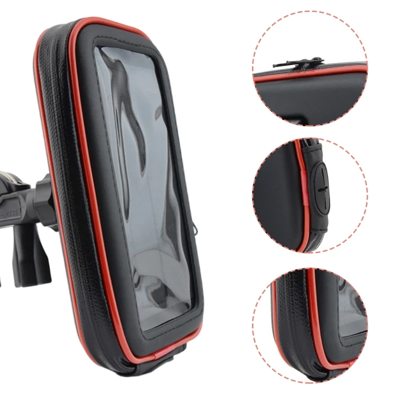 Convenient Phone Hold Rainproofs Designing Phone Bag Lightweight Mobile Phone Stand PU Bag for Motorcycles & Scooters