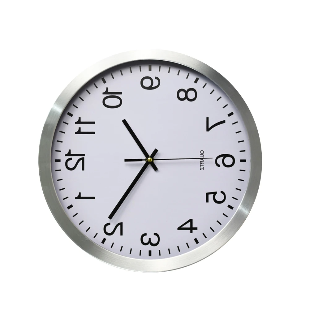 

Stainless Steel Wall Retro Hanging Decorative Home Wall Pvc Hanging Decor Clock Living Room Bedroom Clock Led Display