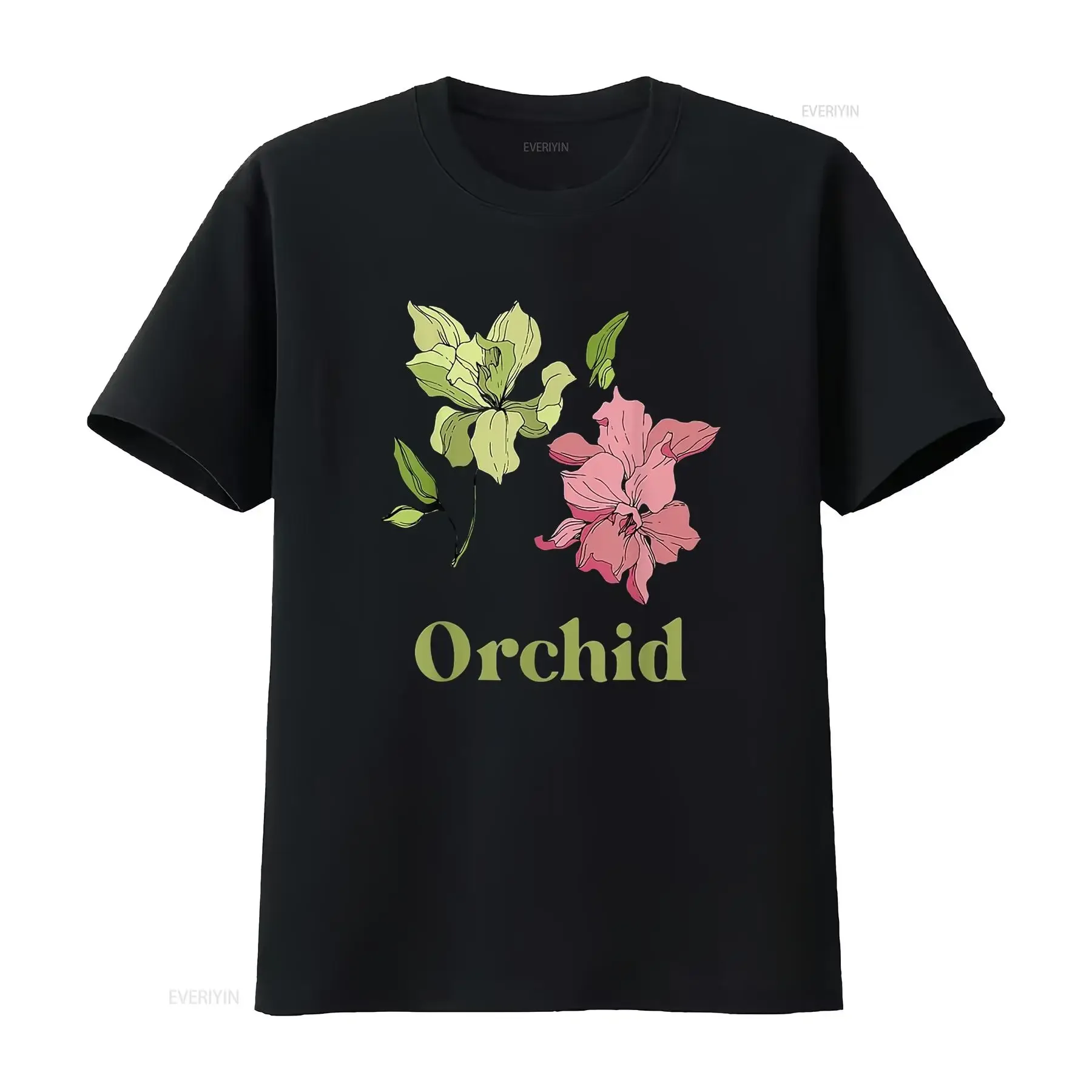 Womens Orchid Flower Floral Women s Or Girls Classic T Shirt vintage Washed graphic Slightly designer clothes Breathable Unisex