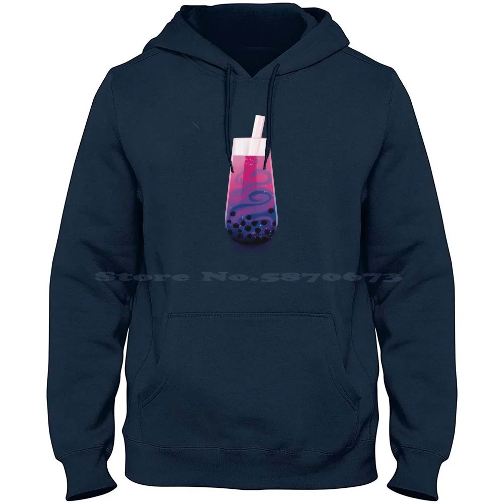 Subtle Bi Pride Boba Swirl 100% Cotton Hoodie T Shirt Bisexual Biromantic Mspec Subtle Bi Pride Flag Subtle Pride Discreet