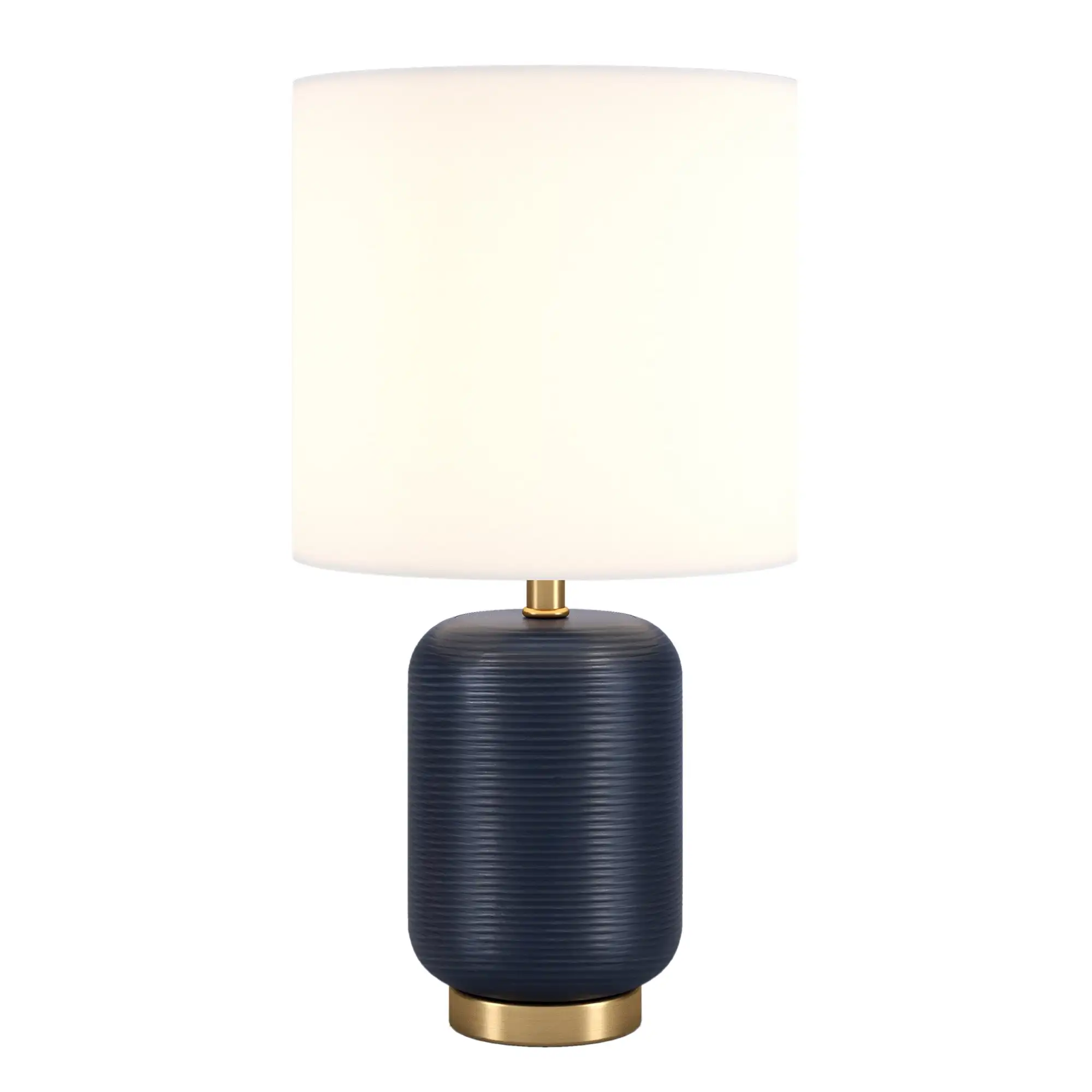 

15 Retro Ceramic Mini Lamp with White Drum Linen Shade