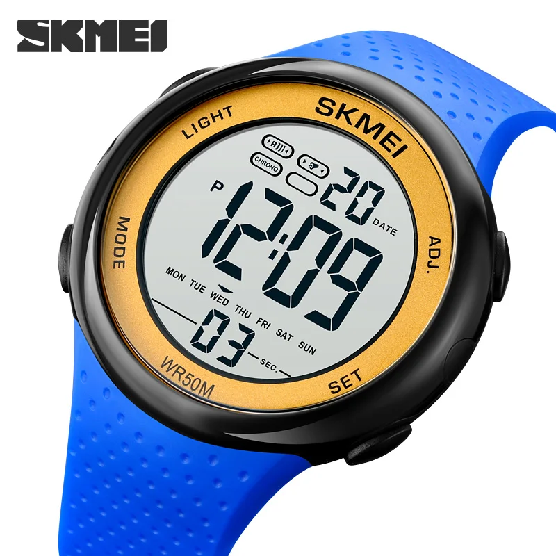 SKMEI Electronic Watch 2Time LED Display Countdown Men\'s Watches 50M Swimming Waterproof Chrono Digital Clock Relogio Masculino