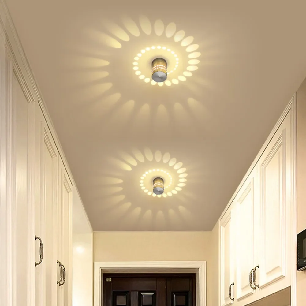 

Surface Mounted Led Downlight Spiral Colorful Ceiling Light Wall Light 3W Decoration Lighting For Living Room Corridor KTV Bar