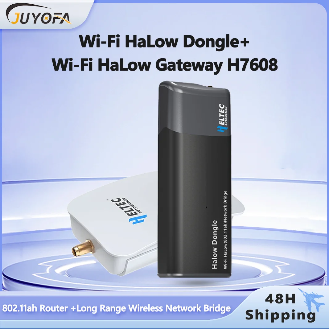 

Heltec Wi-Fi HaLow Dongle 802.11ah Wireless Long Range Wireless Network Bridge + HT-H7608 Wi-Fi HaLow Router Gateway 902-928MHz