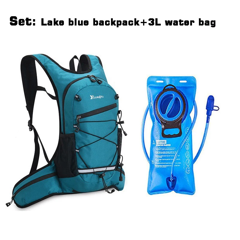 3L Cycling Water Bag Backpack Set Outdoor Hydration Rucksack Hiking Climbing Running Sports Drinking Water Bladder Knapsack
