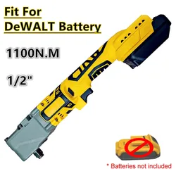 Fit For DeWALT 20V Battery 1100N.m Brushless Ratchet Wrench 1/2'' Cordless Impact Driver Electric Screw Nut Repair Power Tools