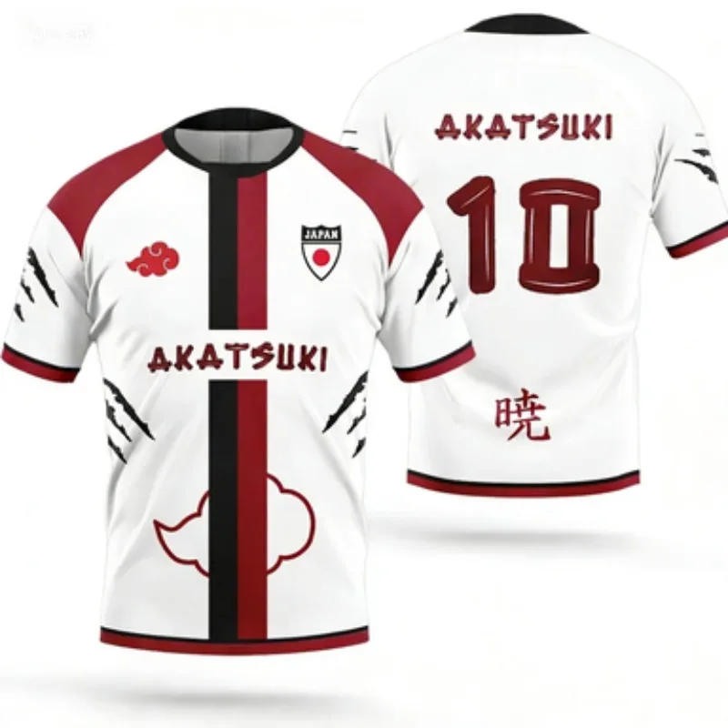 

Summer Sports Football Short Sleeved Japanese Cartoon Anime Printed Children's T-shirt