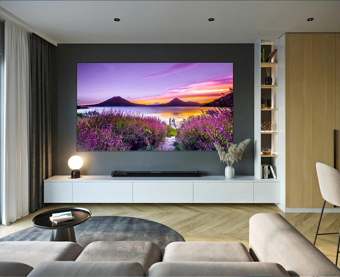 2023 NEW HOT Selling 120 inch High Contrast for WUPRO CBSP UST ALR  Projection Screen PET crystal 4k Clr projector screen