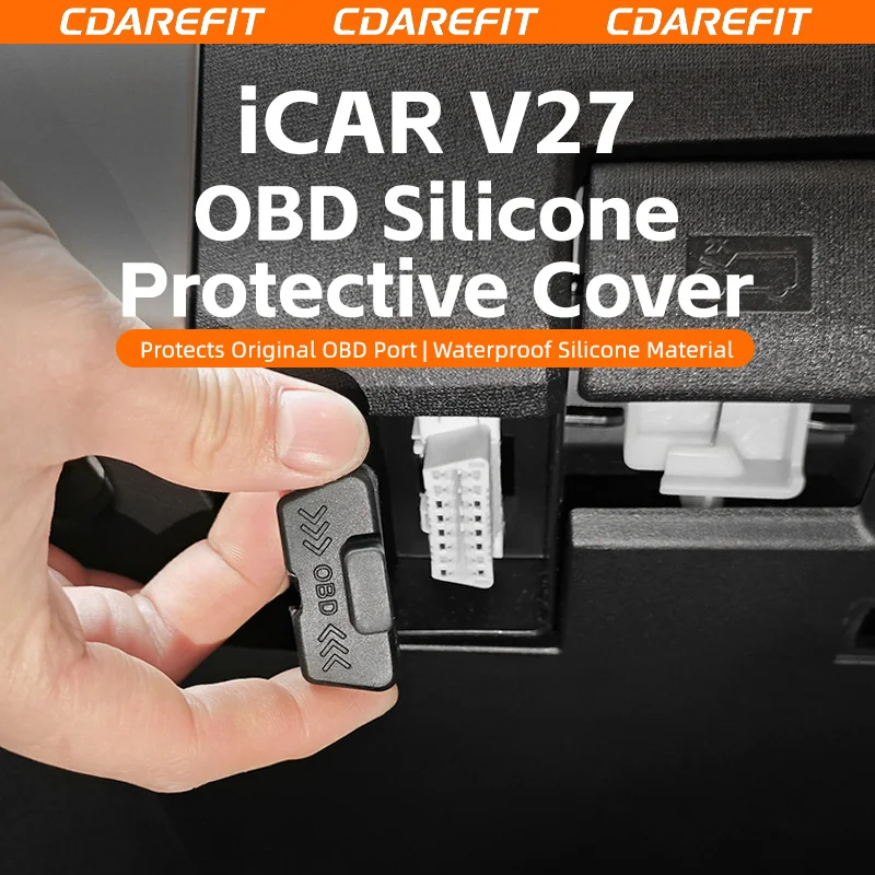 For iCAUR V27 Special OBD Port Protective Cover Dustproof Waterproof Diagnostic Socket Cap Modification Upgrade