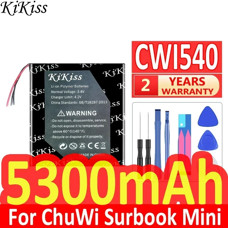 Аккумулятор KiKiss 5300 мАч для ChuWi Surbook Mini CWI540 для планшетного ПК NV 30140146 -2С НВ 301401462 S Ноутбук