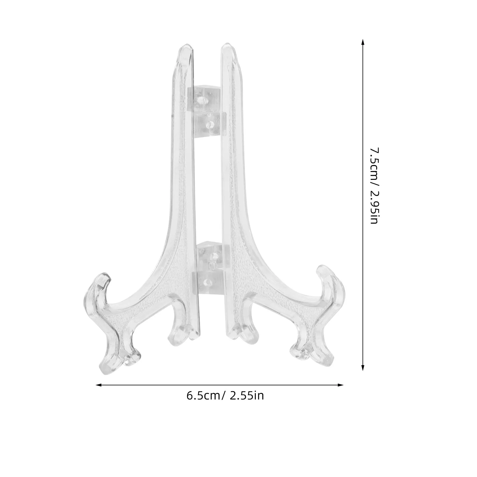 50Pcs Mini Plastic Easel Holder Clear Small Picture Stands for Tabletop Plate Display Home Office Gallery Display Easel Holder