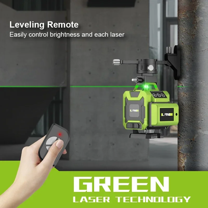Lfine 16 Lines Laser Levels 360°Self-leveling with Tripod and Suitcase Horizontal And Vertical Professional Laser Level Tool