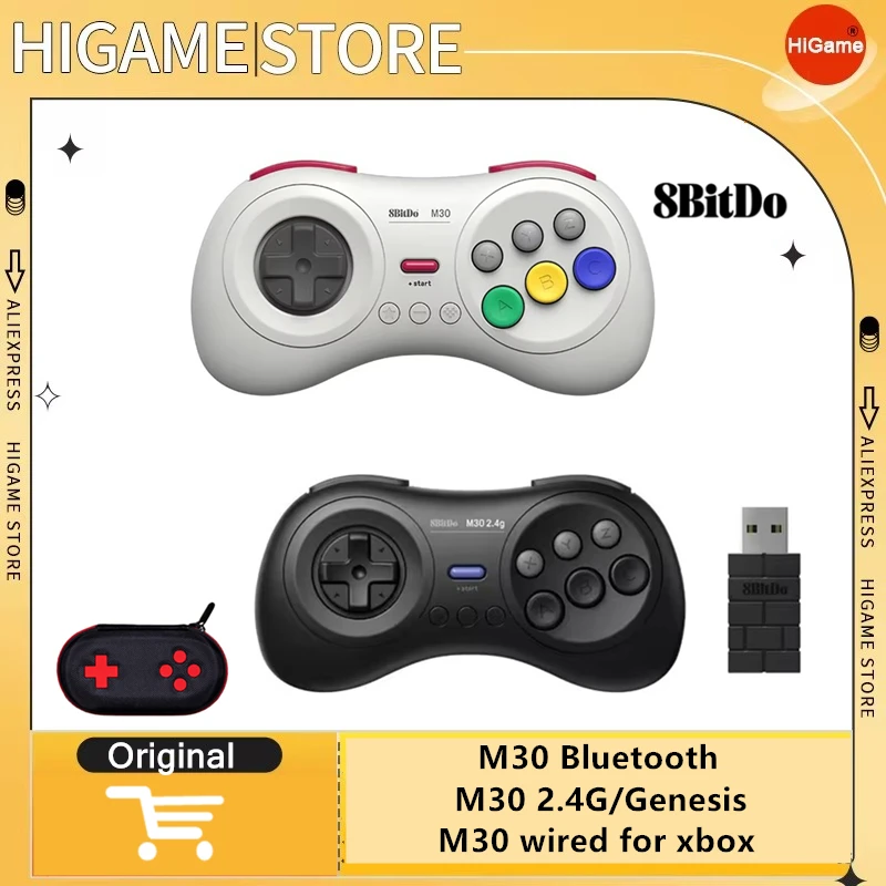 

8Bitdo M30 Bluetooth /2.4G Controller Gamepad For Nintendo Switch PC macOS Steam and Android With Sega Genesis Mega Drive Style