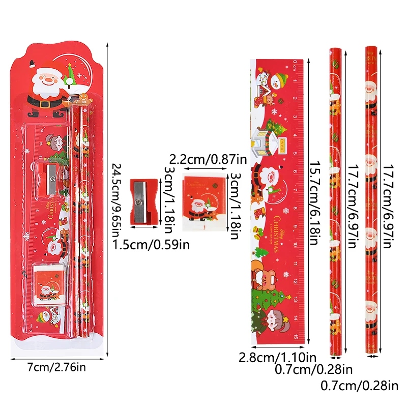 3/1 مجموعة الكرتون عيد الميلاد القرطاسية مجموعة الأطفال أدوات الكتابة فتاة هدية مكتب مدرسة لوازم فنية أقلام الرسم #6
