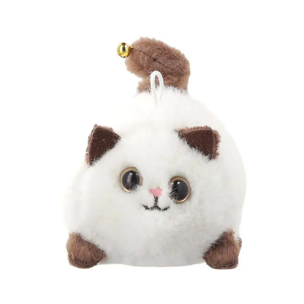 

Adorable Wagging Tail Cat Plush Toy Keychain Pendant Cartoon Animal Cat Fashion Girls Keychain Plush Doll Pull Cord Keychain