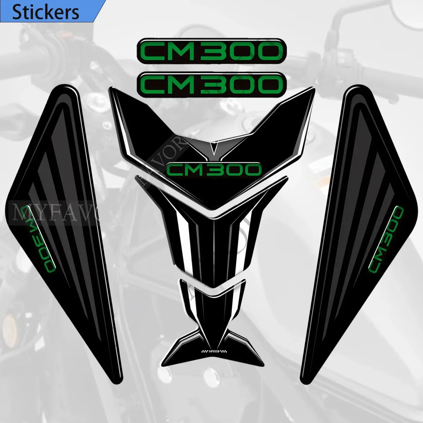 For HONDA Rebel CMX CM 300 CMX300 CM300 Tank Pad Stickers Protector Fuel Oil Kit Knee