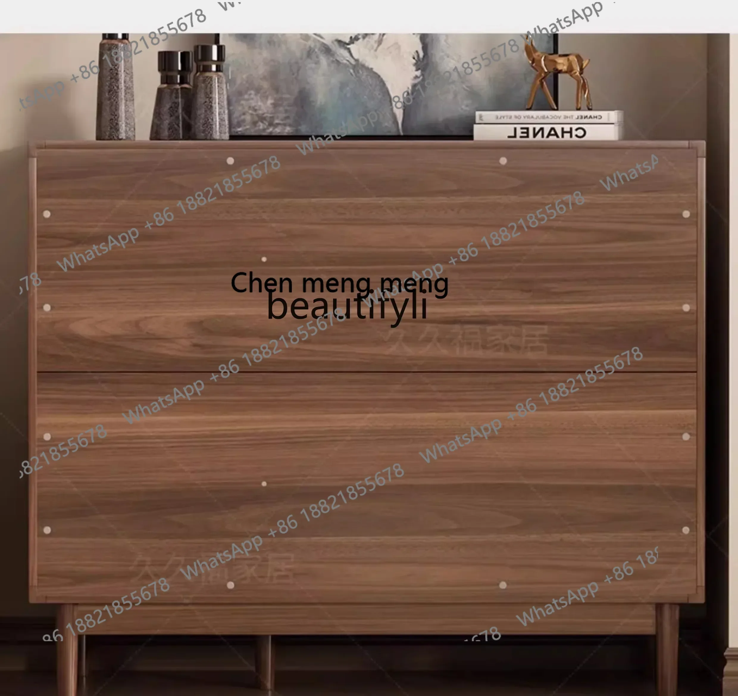 Armazenamento da sala de estar retro rattan pernas madeira maciça armazenamento quarto armário parede gaveta armáriofh h