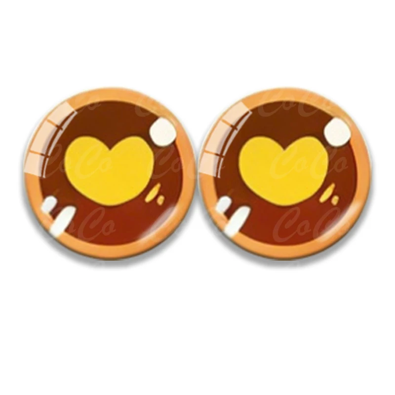 10pcs 8mm/12mm/18mm/20mm/25mm Glass Cartoon Doll round Eyes Heart Pupil Lovely  Round cabochon flat back Making findings Jewelry