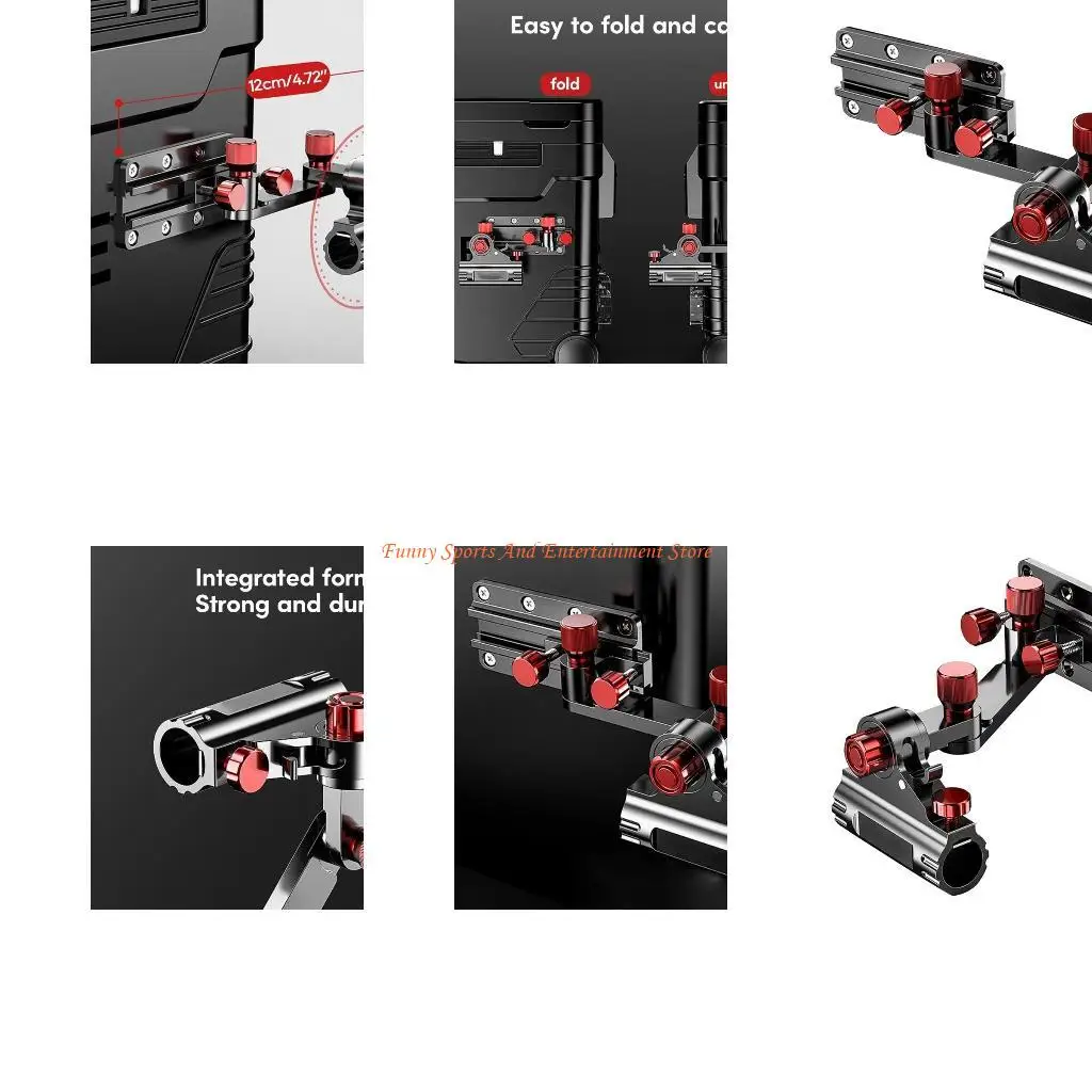 

C4DE Вращающаяся на 360 градусов удочка с двойной головкой, угловая рама, трубчатая опора для удочки
