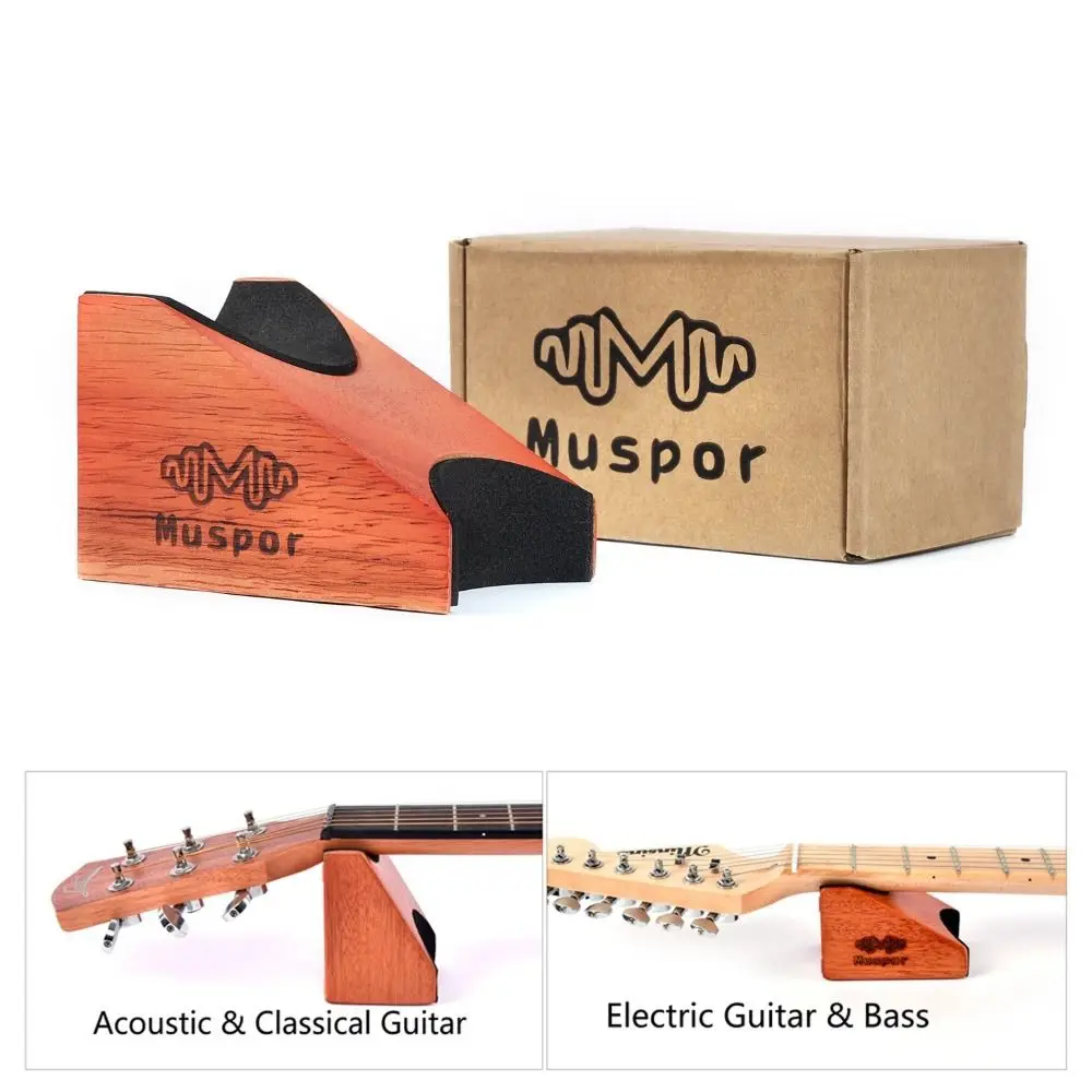 Support Pillow Guitar Wooden Neck Bracket Electric Acoustic Bass Multi-function Guitar Neck Rest Stable Vertical