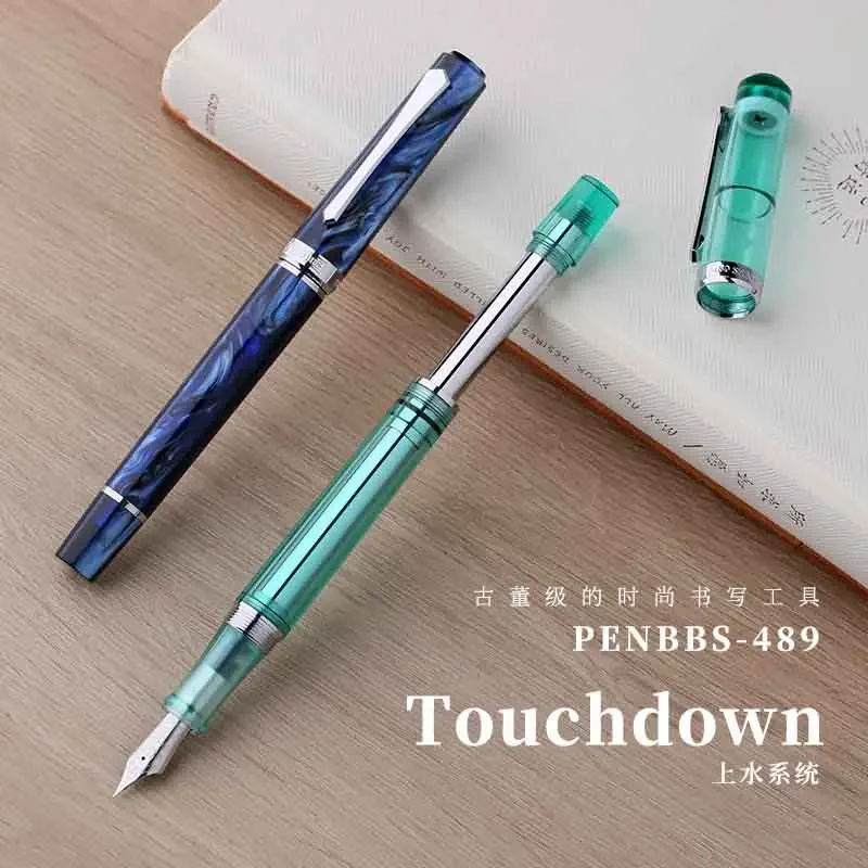 Penbbs 489 Touchdown ink feed System Antique Grade Craft Resin Blade nib Adult Student Office Writing Practice Pen