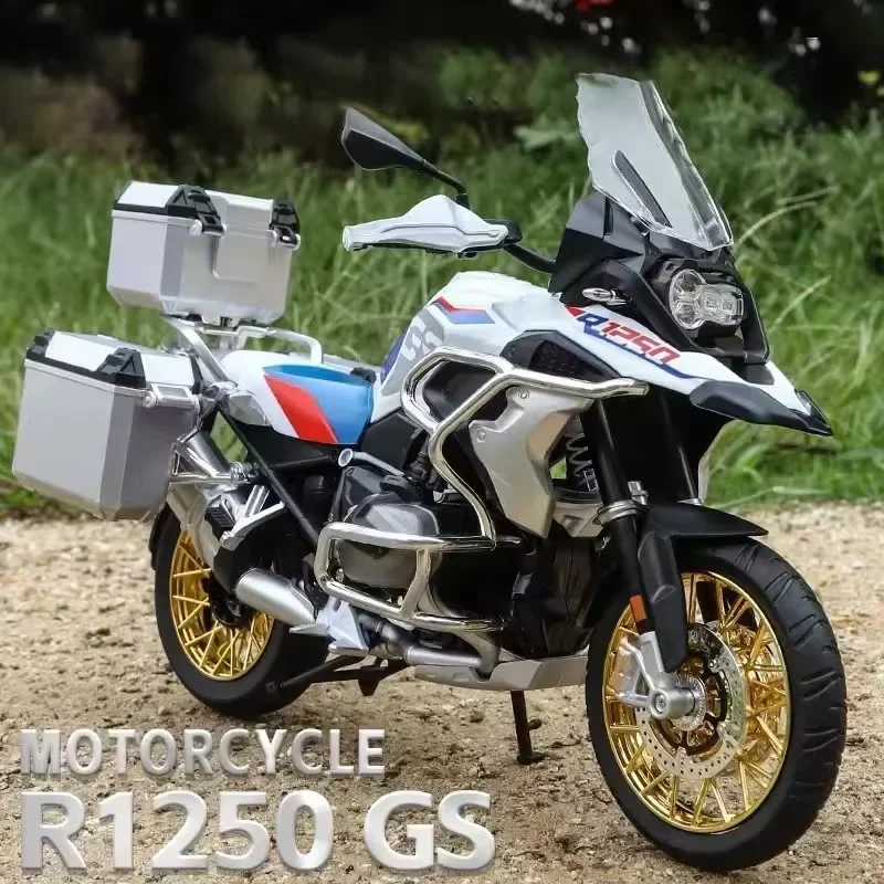 1:9 BMW R1250 GS Water Bird Motorcycle Simulation Alloy Model with Light Collection Model Toy Car