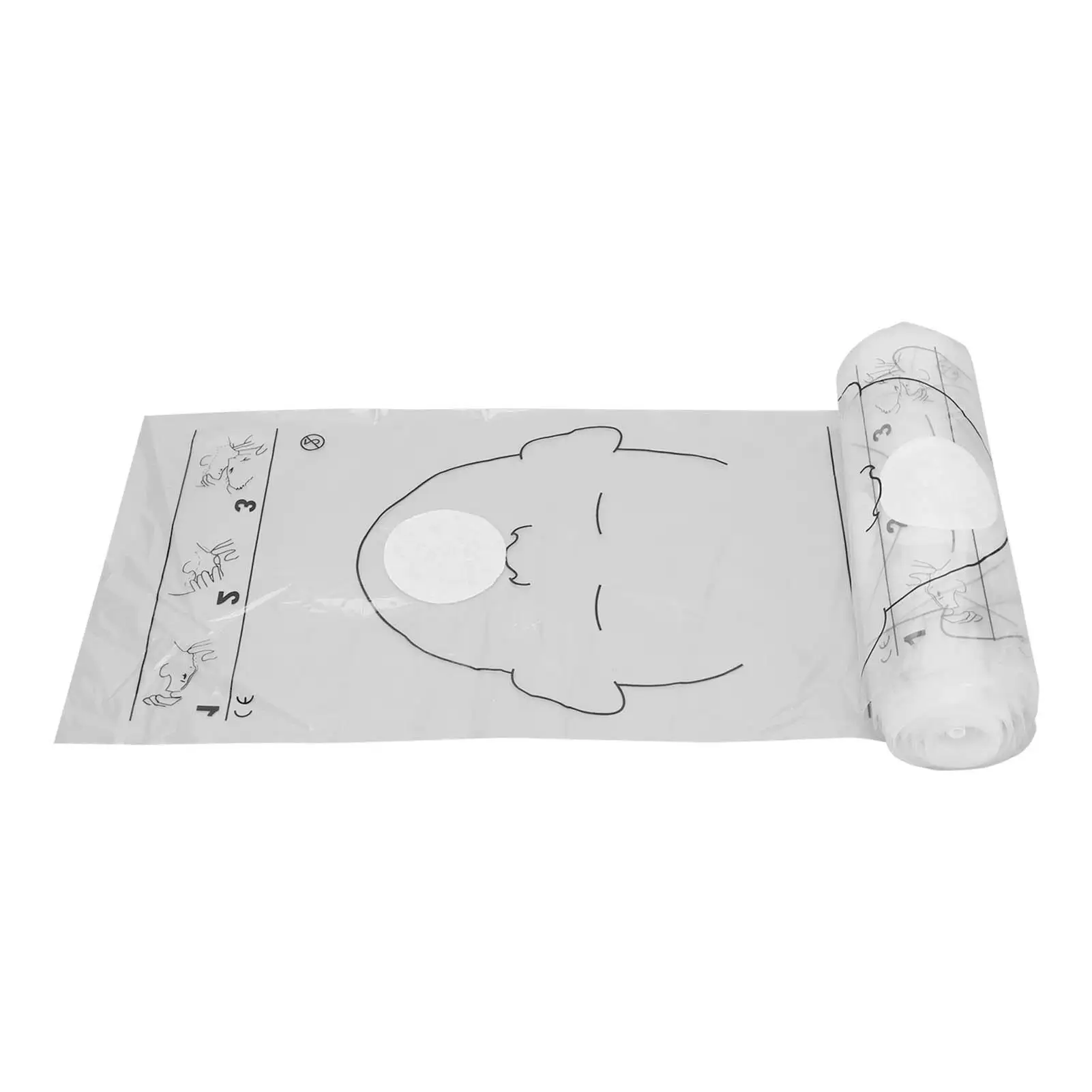 Disposable CPR Barrier Face Cover - for emergency Use, 1 Roll for Resuscitation Protection