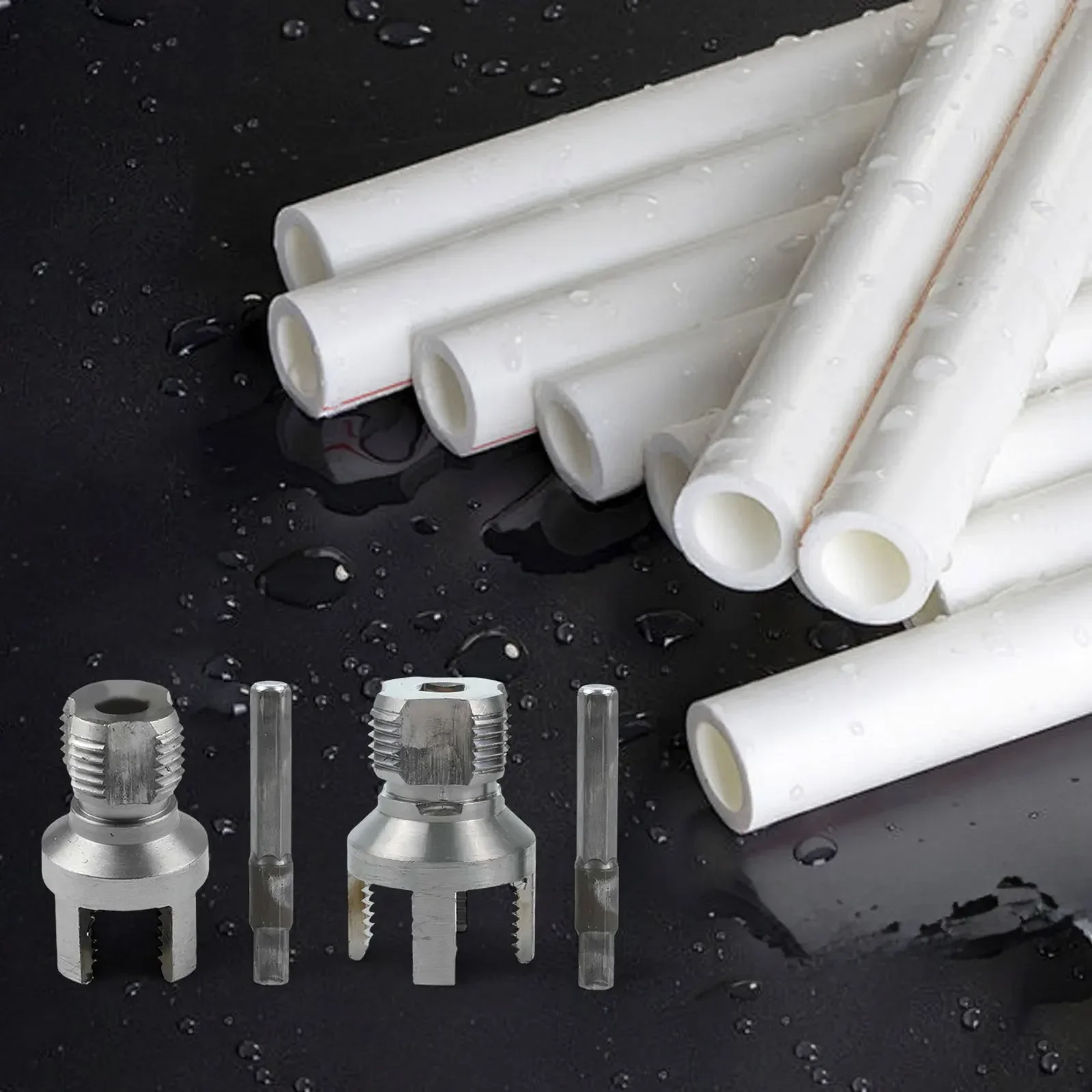 2Pcs PVC Pipe Threader Kit 20MM+25MM Tapping Tool Internal External Thread Opener PPR Water Pipe For Hand Electric Drills