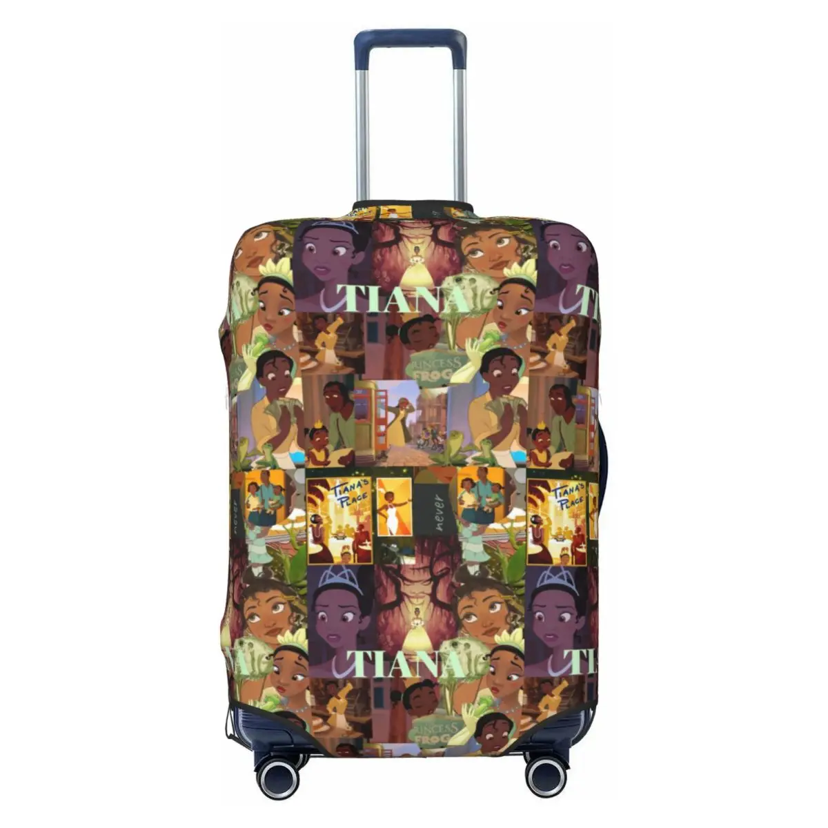 

Custom The Princess Cartoon And The Frog Travel Luggage Cover Elastic Suitcase Cover Protector Fit 18-32 Inch