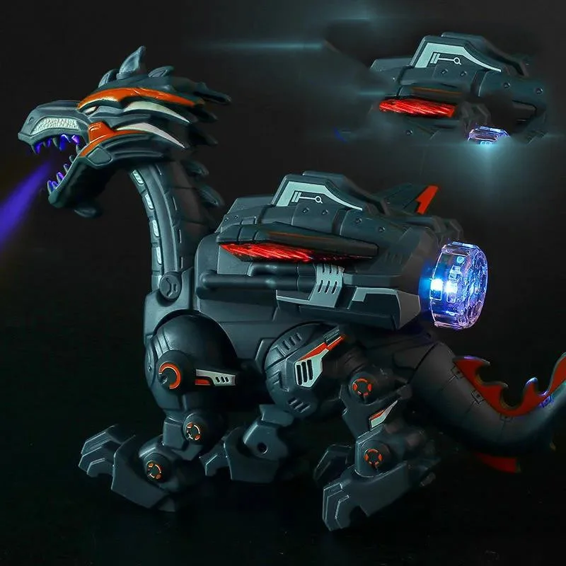 Electric spray mechanical dinosaur toy model multi-function acousto-optic toy