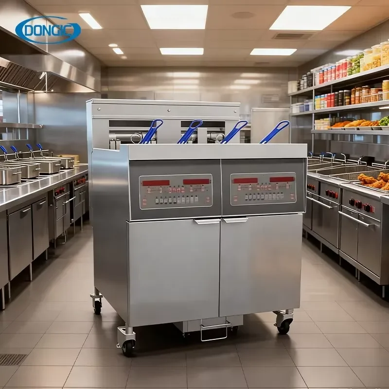 2026 New Arrival Commercial Double Tank Four Basket Large Capacity Electric Deep Commercial Chicken Fast Food Fryer Machine
