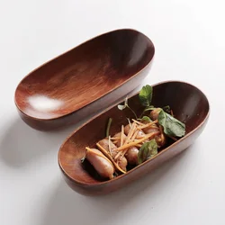 Boat Shaped Serving Bowl / Tray for Fruits, Salad or Snack, Handcrafted Wooden Plate