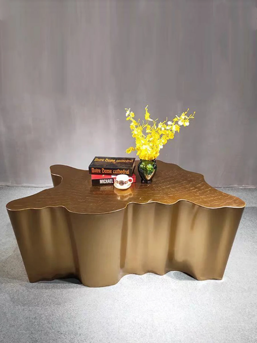 Modern Metal Irregularly Shaped Coffee Tables Can Be Used In Conference Rooms With Gold High-End Tea Tables