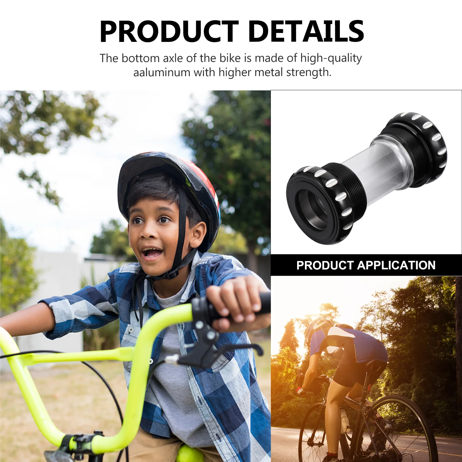 

Threaded Bottom Axle Aluminum Hollow Crankshaft Press-Fit Sealed Bearing Mountain Bike Integrated Axle Lightweight Rigid
