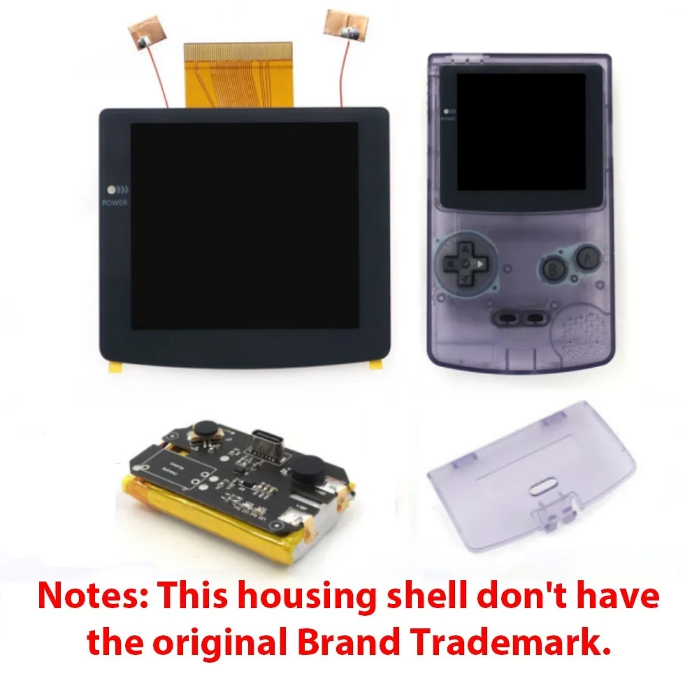 

Rechargeable 2.8" IPS Screen Laminated LCD For GBC 480x432 Integer Scaling Backlight Retro Pixel KIT For Game boy Color GBC
