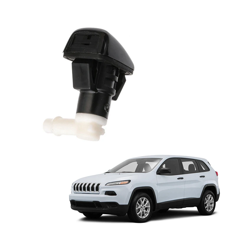 1 Piece Car Windshield Wiper Water Spray Jet Washer Nozzle Nozzle 68102968AB Parts Accessories For 2014-2017 Jeep Cherokee