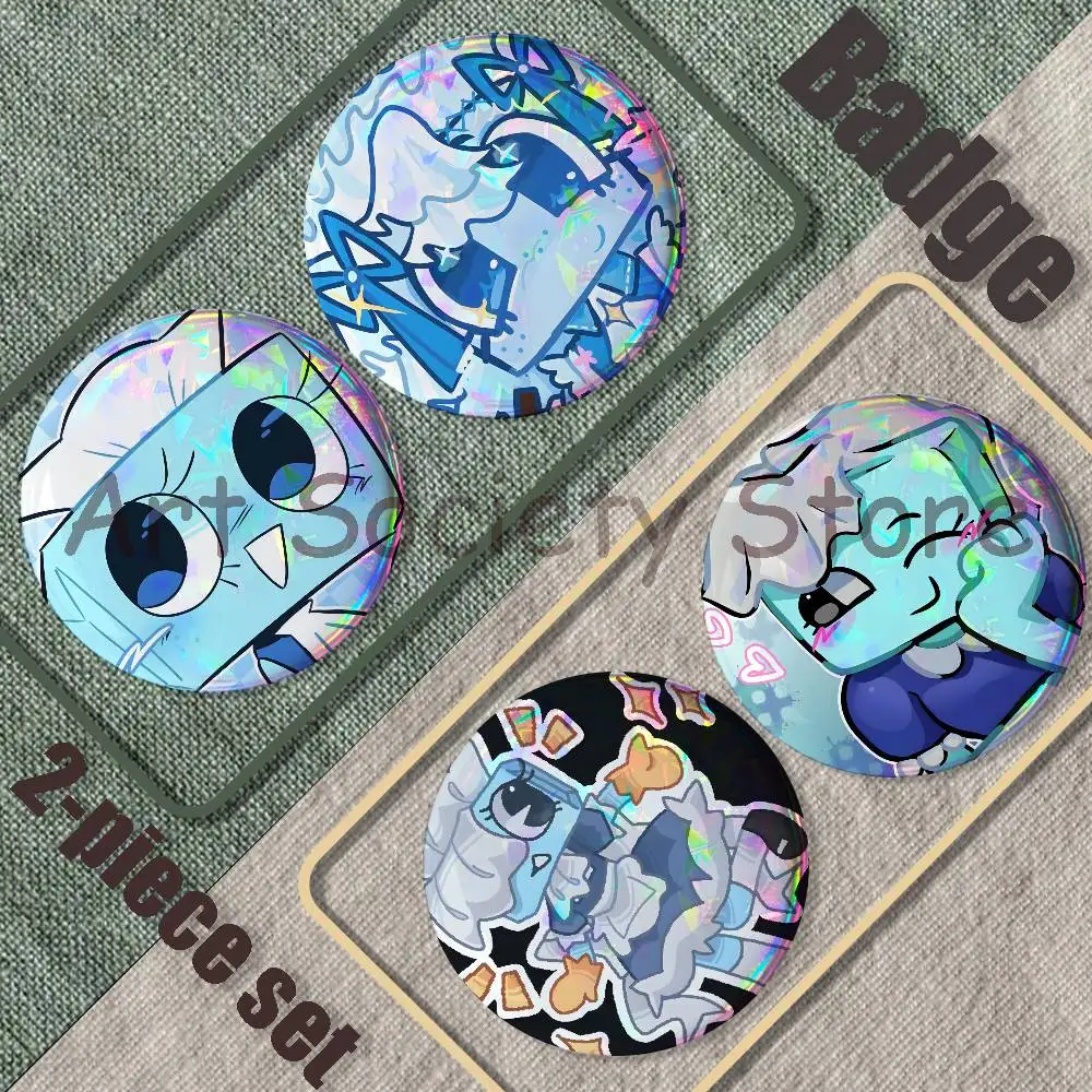 D-Dandys Fanart T-Tisha Brooches for Backpack Accessories 25,32,44,58,75mm Round Enamel Pins 2-piece set Cartoon Anime Badge