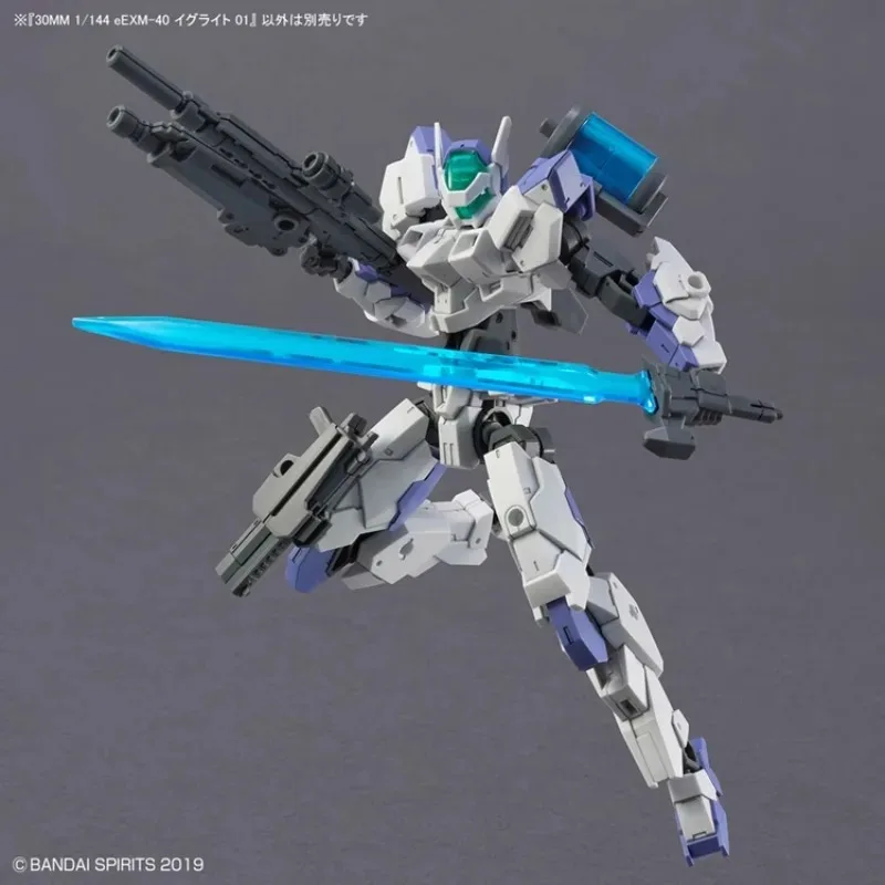 Bandai Original 30MM Model Kit อะนิเมะฟิกเกอร์ 1/144 EEXM-40 IGLIGHT 01 แอ็คชั่นฟิกเกอร์ของเล่นสะสมเครื่องประดับของขวัญสำหรับเด็ก