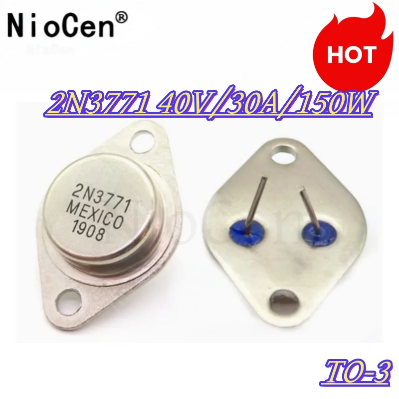 (2PCS)New domestic iron cap 2N3771 40V/30A/150W NPN direct insertion TO-3 gold sealed power transistor