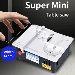 Mini Table Saw DIY Desktop Cutting Machine lift saw PCB blade Precision Desktop Micro Small Chainsaw Alloy Model