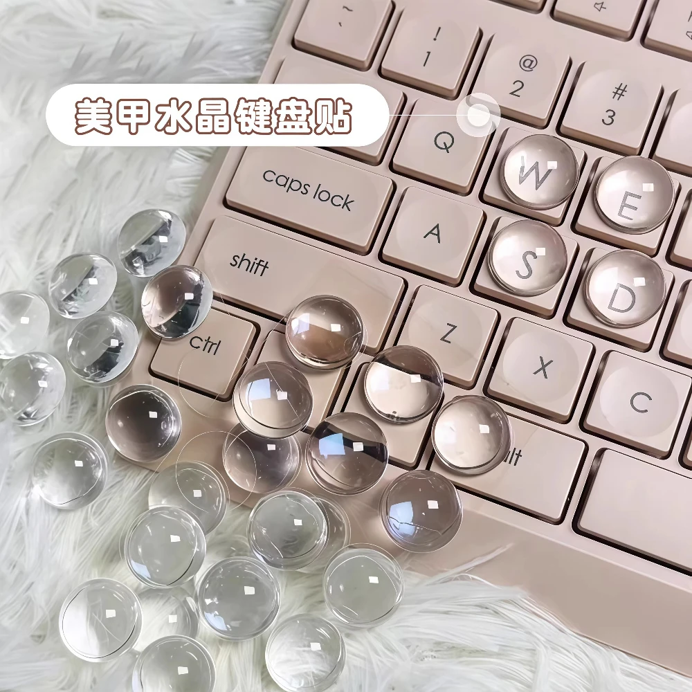 Transparent Keyboard Sticker Custom DIY Button Height Increase Typing Artifact Crystal Cute Mechanical Keyboard Accessories