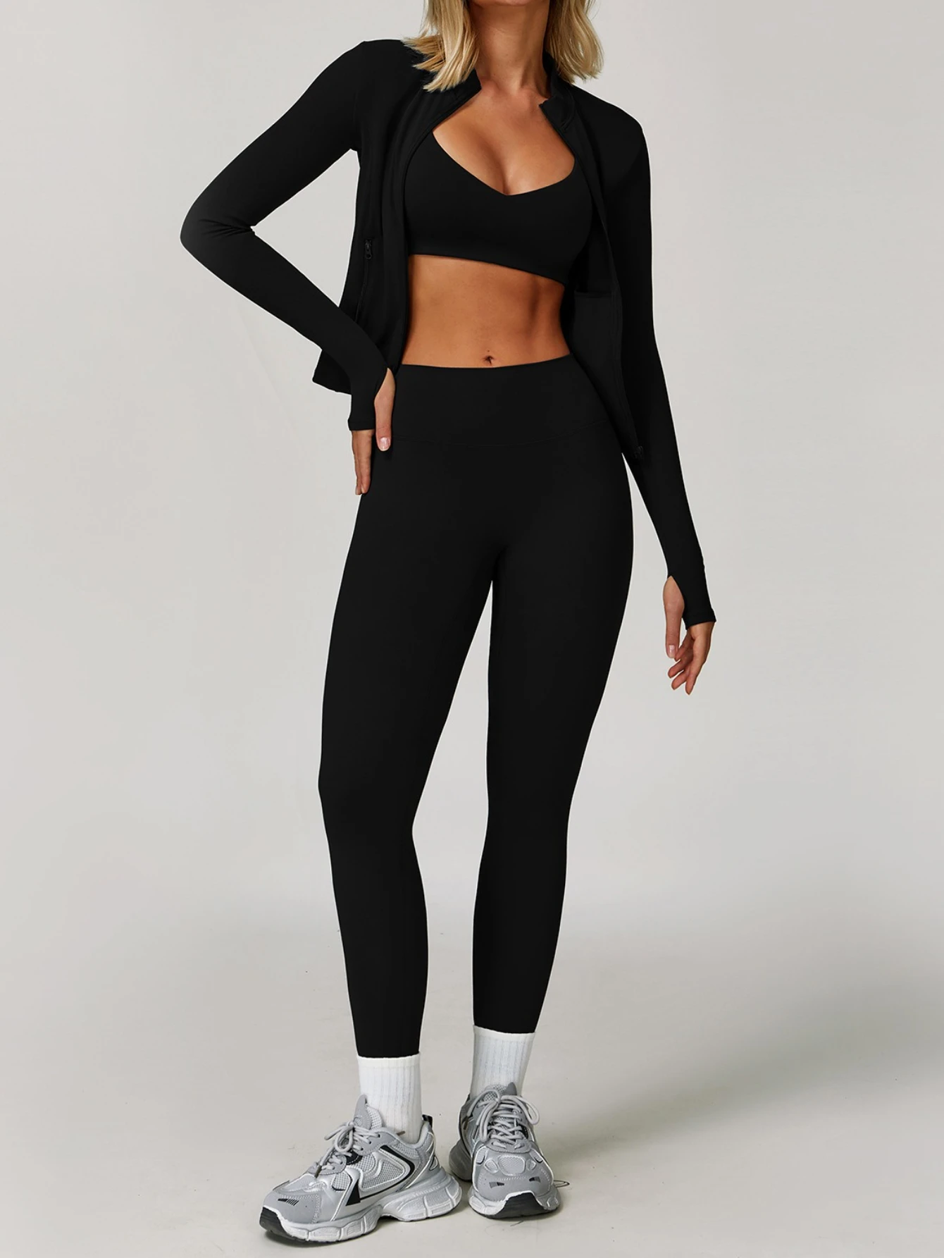 Set Yoga, Bra Olahraga Slim Fi - Yoga Fitness Jacket ulasan dan harga
