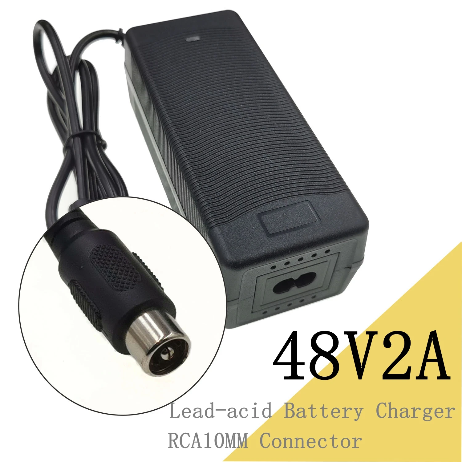 

48V 2A Lead-acid Battery Charger for 4S 12V Lead acid Battery 57.6V Connector RCA10MM