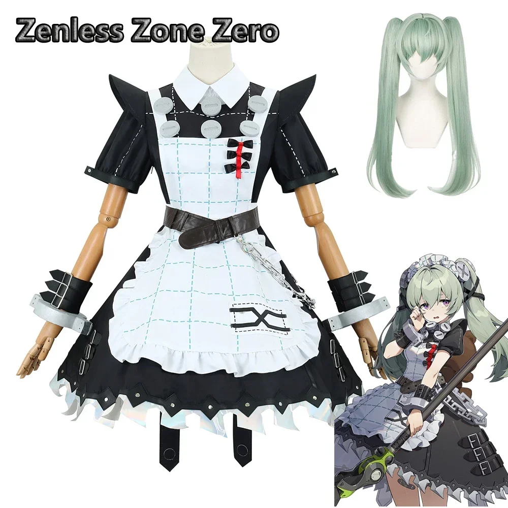 

Game Zenless Zone Zero Corin Wickes Cosplay Costume Maid Dress Uniform Anime Wig Masquerade Halloween Costumes for Women
