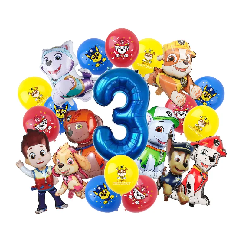 PAW Patrol Verjaardagsfeestje Decoratie Chase Skye Latex Ballonnen Voor Kinderen Evenementbenodigdheden Marshall Folie Ballon Achtergrond Banner