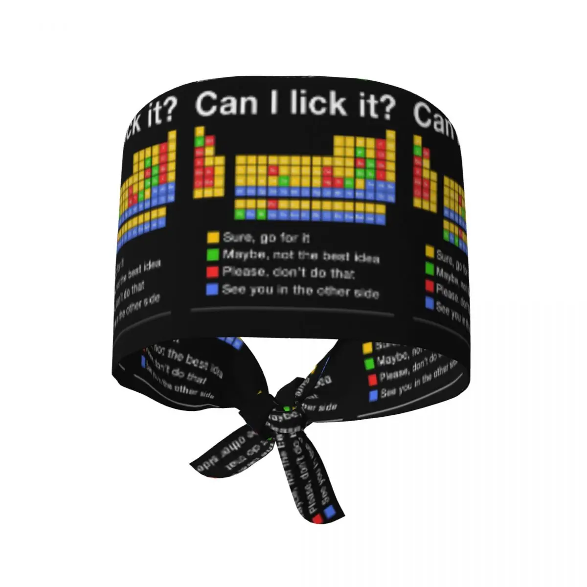 Can I Lick It Periodic Table Scrub Hat Doctor Working Surgical Cap Unisex Adjustable Nursing Caps for Dentist